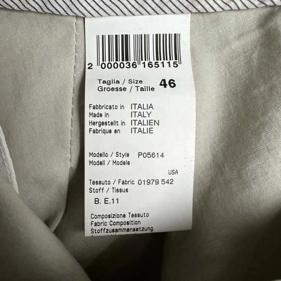 Peserico Women's Classic Pleated Light Tan Cotton Blend Midi Skirt Size 10‎ - Picture 5 of 6